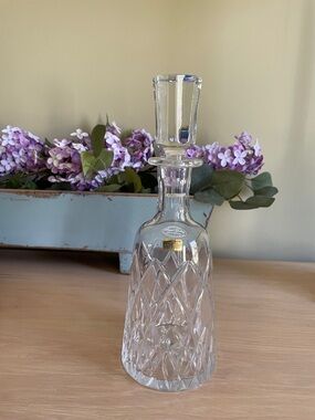 Vintage Royal Gallery Samobor Lead Crystal Decanter with Stopper
